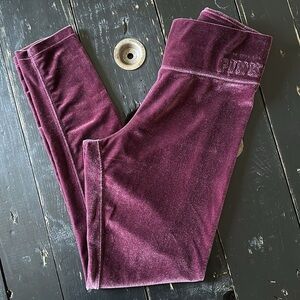 PINK VICTORIA’S SECRET Velvet Leggings - Wine